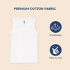Hopop Baby 100% Cotton Soft & Warm Thermal Sleeveless Inner Vest with Round Neck Design