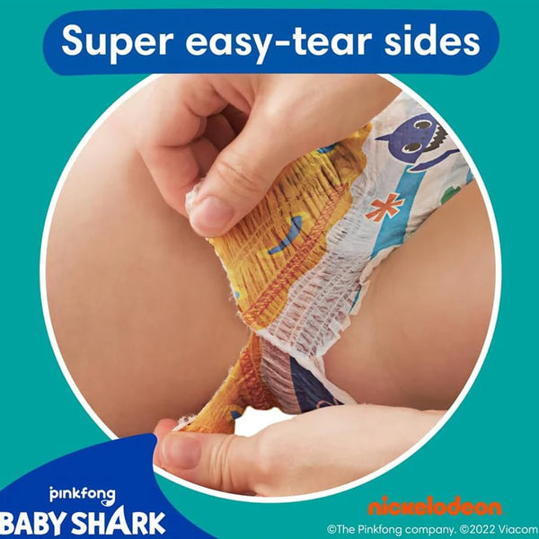 Pampers Splashers Baby Shark Edition Size 3, 96 Count, 6Kg to 11 Kg, Disposable Swim Nappy Pants, for Secure Protection in The Water
