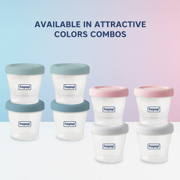 Hopop Baby Multi-Functional Food Storage Containers – Set of 4 - Dezine Kids