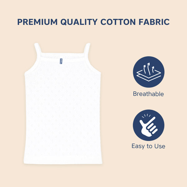 Hopop Baby Girls Sleeveless Cotton Camisole Vest Pack of 1