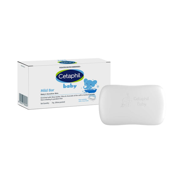 Cetaphil Baby Mild Cleansing Bar with Shea Butter, Olive & Avacado Oil - 75g