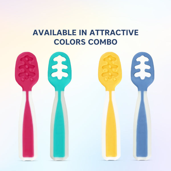 Hopop First Stage Baby Feeding Spoon – Soft, Safe & Easy to Hold - Dezine Kids