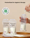 Momcozy Breastmilk Storage Bags, No Leak Easy Seal Disposable Freezer Safe with Measurement Markings, 180 ml - Pack of 50