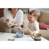 Beaba Silicone Suction Bowl, Non-Slip Baby Feeding Bowl, Ergonomic Design, Supple and Unbreakable Silicone BPA-Free - Pebble