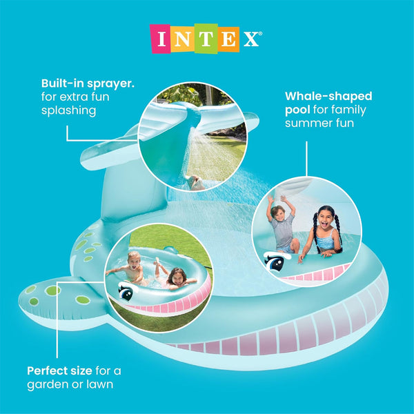 Intex Whale Inflatable Spray Kiddie Pool - Dezine Kids