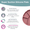 Bibado Silicone Suction Divider Plate - Blush