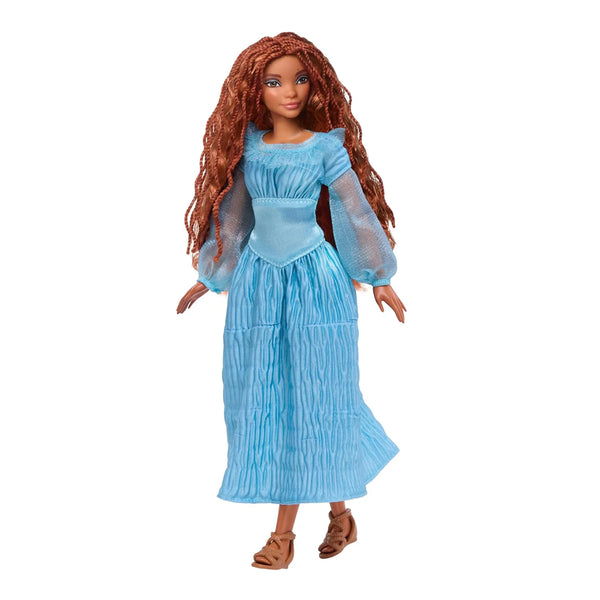 Barbie Disney The Little Mermaid Ariel Fashion Doll On Land in Signature Blue Dress