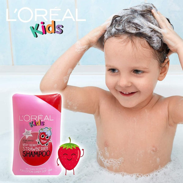 Loreal Kids Extra Gentle Shampoo 250ml - Very Berry Strawberry - Dezine Kids