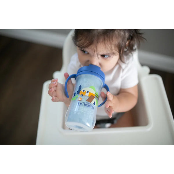 Dr.Browns Milestones Insulated Straw Cup - Blue - Dezine Kids