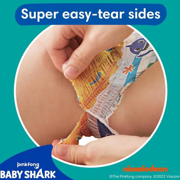 Pampers Splashers Baby Shark Edition Size 4, 88 Count, 9Kg to 15Kg, Disposable Swim Nappy Pants, for Secure Protection in The Water