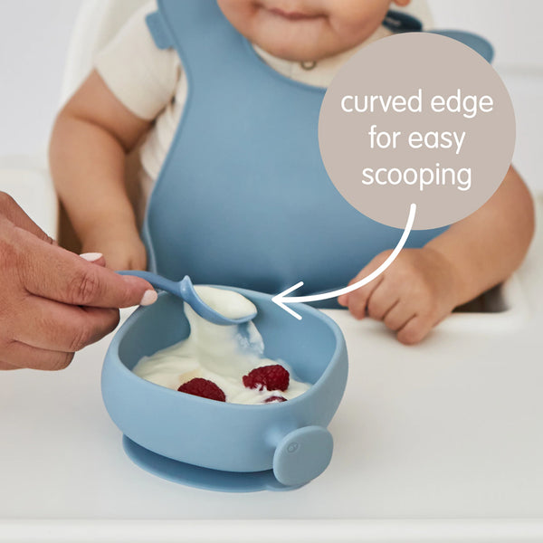 B.Box Silicone Bowl Plus Lid With Suction Base - Ocean Blue