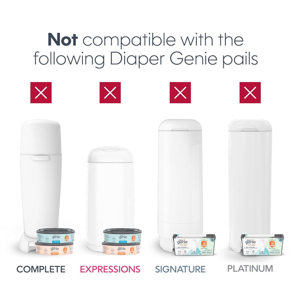 Diaper Genie Jumbo Square Refills Holds Upto 810 Newborn Sized Diapers