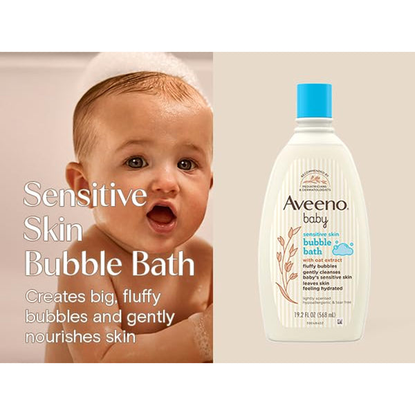 Aveeno Baby Sensitive Skin Bubble Bath - 568ml