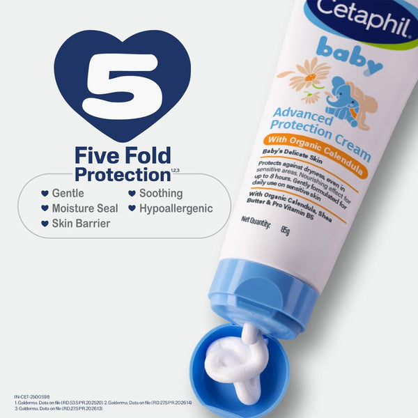 Cetaphil Baby Advanced Gentle & Soft Protection Moisturizing Cream With Calendula - 85 g - Dezine Kids