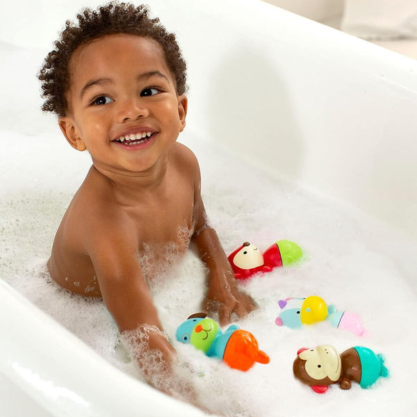 Skip Hop Bath Playthings Zoo Mix Match Flippers - Monkey Dog