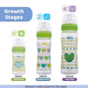 Chicco Well Being 2M+ Medium Flow Baby Bottle 250ml - Green