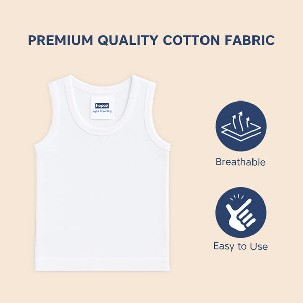 Hopop Baby Round Neck Sleeveless Cotton Vest Pack of 1