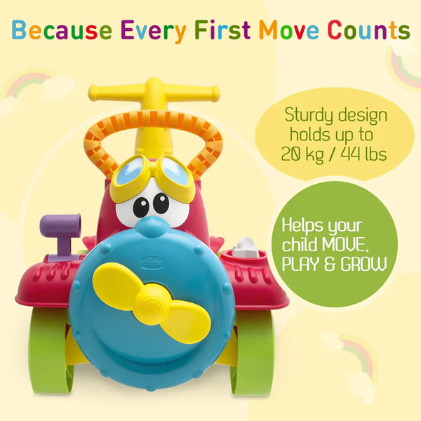 Chicco Charlie Sky Rider 2 in 1 Ride On Push & Walk Support For 1 to 3Y (Upto 20 Kg)