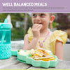 Melii 100% Food Grade Silicone Plate Suction Base With Divided Sections - Dinosaur
