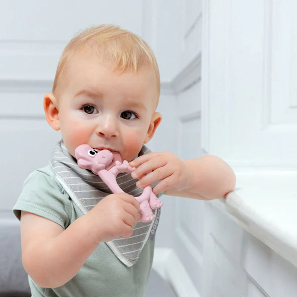 Bibado Dotty The Dinosaur Silicone Teether - Blush