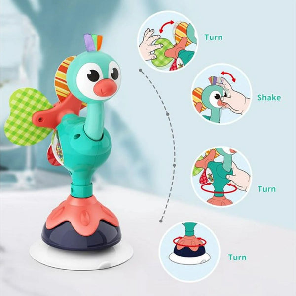 Hola Highchair Toy with Suction Toys - Peacock - Dezine Kids