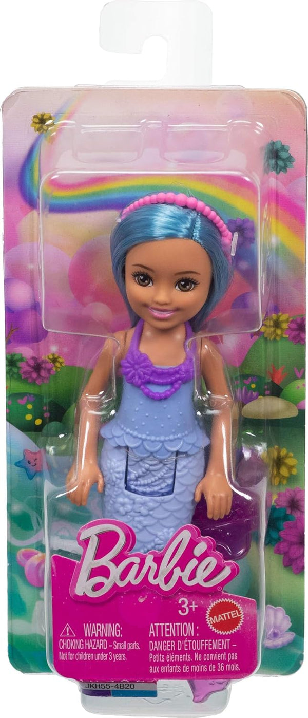 Barbie Chelsea Mermaid Small Doll with Blue Hair & Removable Hair Accessory - Dezine Kids