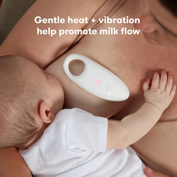 Frida Mom 2-in-1 Lactation Massager, Increase Milk Flow, Breast Engorgement - White
