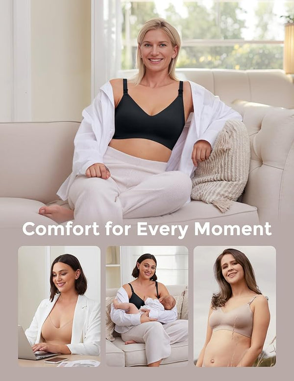 Momcozy Maternity Accessory YN21 Nursing Bra - Black