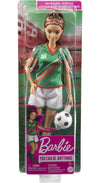 Barbie Soccer Doll, Brunette, #16 Uniform, Soccer Ball, Cleats, Socks - Dezine Kids