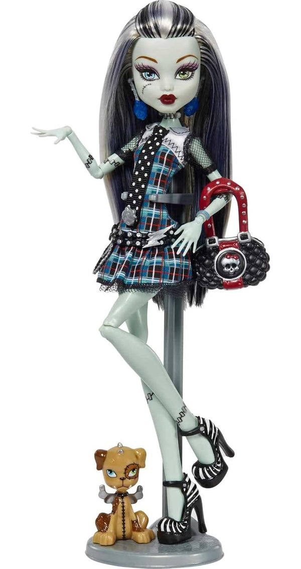 Barbie Monster High Frankie Stein Reproduction Doll With Doll Stand & Accessories - Dezine Kids