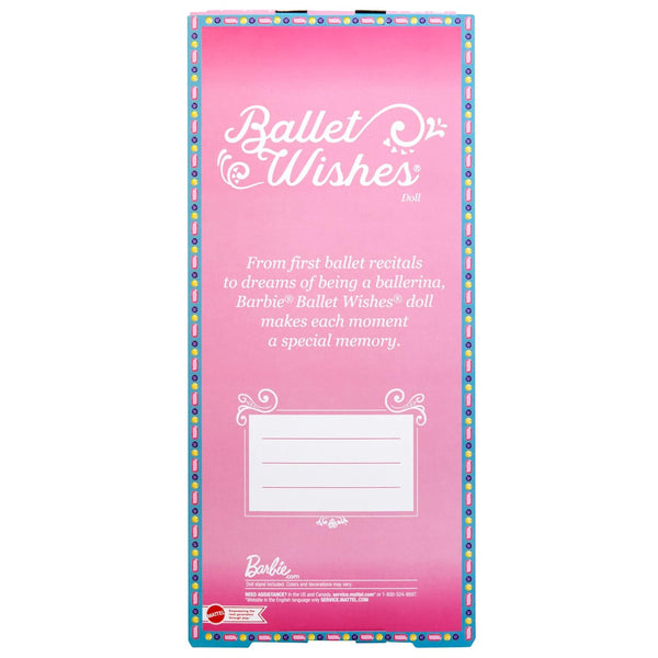 Barbie Signature Ballet Wishes Doll (Brunette, 12 in), Posable, Wearing Ballerina Costume - Dezine Kids