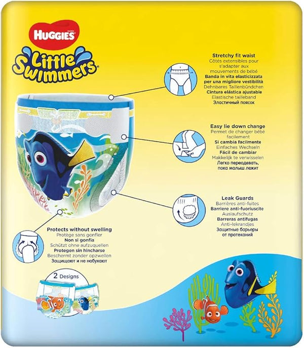 Huggies Little Swimmers Disposable Swim Nappies, 3 to 8 Kg, 12 Pants - Dezine Kids
