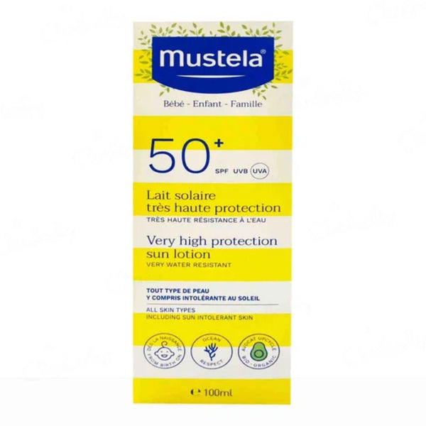 Mustela SPF 50+ High Protection Sun Lotion - 100ml - Dezine Kids