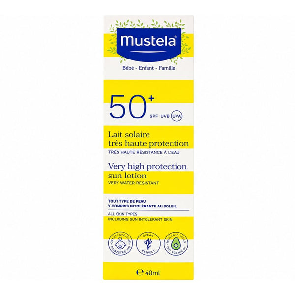 Mustela SPF 50+ High Protection Sun Lotion - 40ml - Dezine Kids