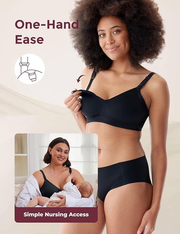 Momcozy Maternity Accessory YN21 Nursing Bra - Black