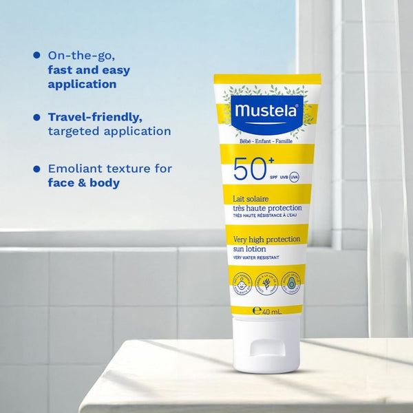 Mustela SPF 50+ High Protection Sun Lotion - 100ml - Dezine Kids