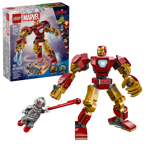 Lego Marvel Iron Man Mech vs. Ultron Buildable Super Hero Figure - Dezine Kids