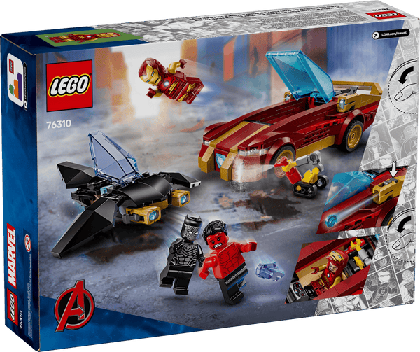 Lego Marvel Iron Man Car & Black Panther vs. Red Hulk - Dezine Kids
