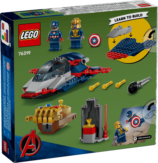 Lego Marvel Captain America vs. Thanos with 2 Minifigures Building Blocks Toys
