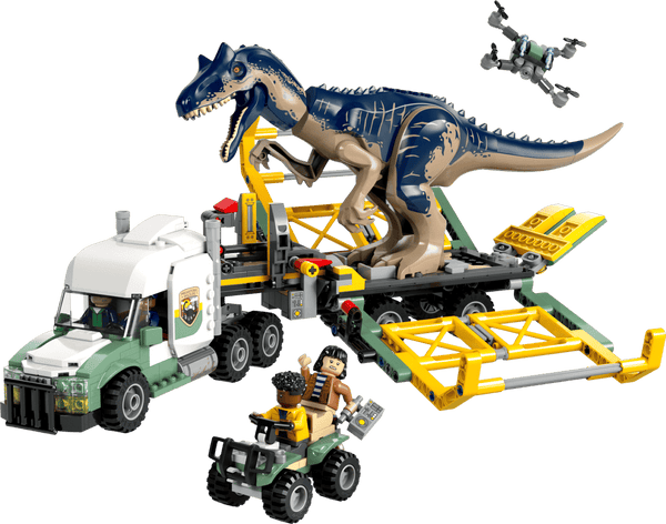 Lego Jurassic World Dinosaur Missions: Allosaurus Transport Truck - Dezine Kids