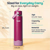 Basil Insulated Stainless steel Sipper with Carry Handle - Classic Plum