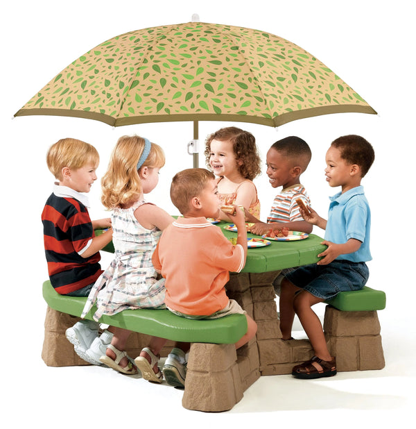 Step2 Naturally Playful Picnic Table with Umbrella - Dezine Kids