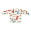 Beaba 2 in 1 Waterproof Bib with Detachable Sleeves, Foldable Food Catcher Pocket - Playful Print - Dezine Kids