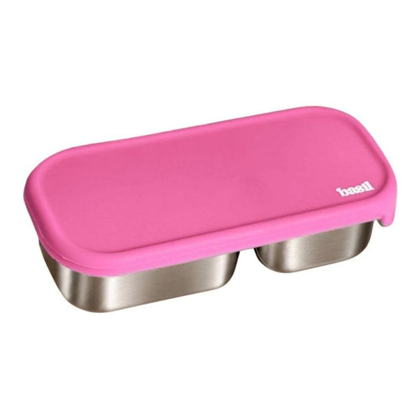 Basil Stainless Steel 2 Compartment Pickle & Dip Container - Pink