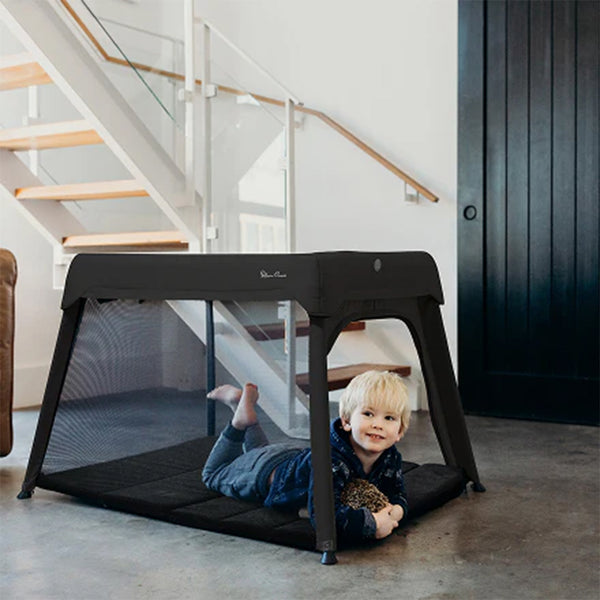 Silver Cross Slumber Carbon 3 in 1 Travel Cot - Carbon - Dezine Kids