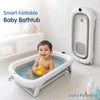 Hopop Smart Foldable Baby Bathtub with Temperature Sensor & Drain Plug - Grey - Dezine Kids