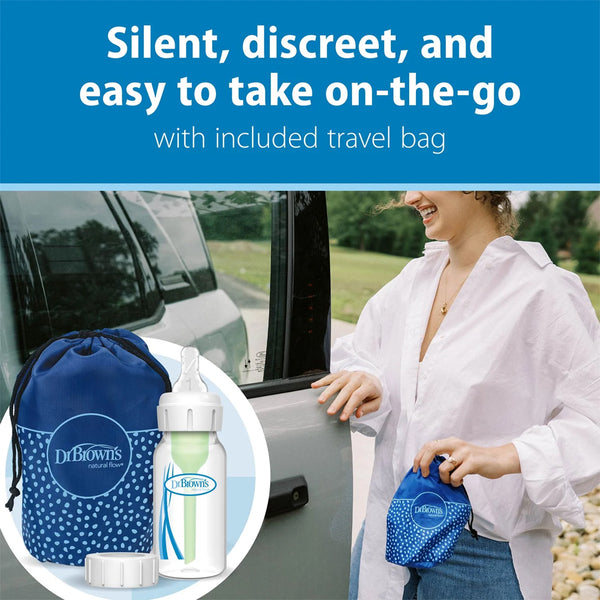 Dr. Browns Silicone One-Piece Breast Pump with Options+ Anti-Colic Bottle and Travel Bag