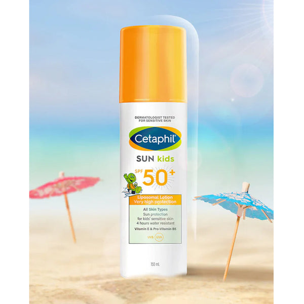 Cetaphil Sun Kids Liposomal Lotion SPF 50+ Sunscreen with Water Resistant, Hypoallergenic & Fragrance Free - 150ml - Dezine Kids