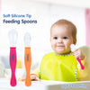 Hopop Silicone Baby Self-Feeding Spoons – Pack of 2 - Dezine Kids