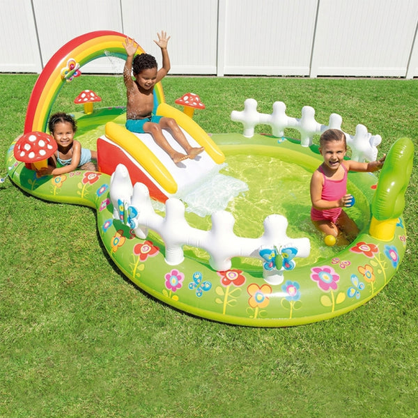 Intex My Garden Inflatable Play Center With Slide 2Y+ - Dezine Kids